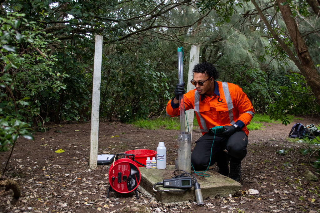 Groundwater Sampling (YSI & interface probe)